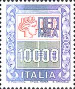 Italy Stamp Scott nr 1296 - Francobolli Sassone nº 1442A - Click Image to Close