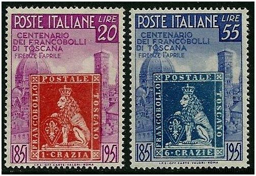 Italy Stamp Scott nr 568/569 - Francobolli Sassone nº 653/654 - Click Image to Close