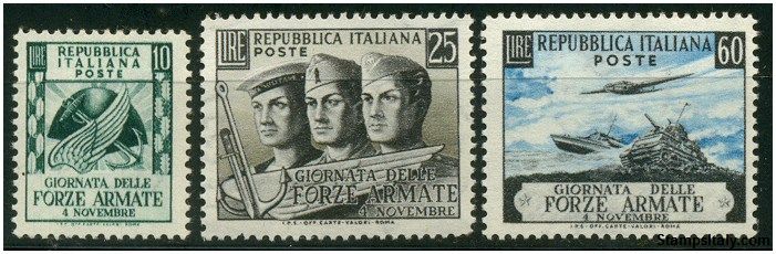 Italy Stamp Scott nr 613/615 - Francobolli Sassone nº 699/701 - Click Image to Close