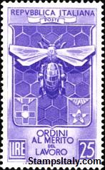 Italy Stamp Scott nr 623 - Francobolli Sassone nº 708 - Click Image to Close