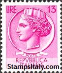 Italy Stamp Scott nr 628A - Francobolli Sassone nº 713 - Click Image to Close