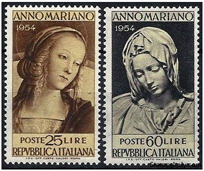 Italy Stamp Scott nr 663/664 - Francobolli Sassone nº 751/752 - Click Image to Close