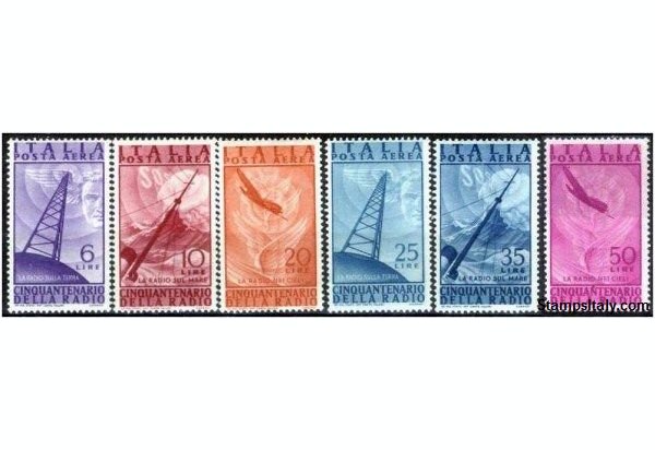 Italy Stamp Scott nr C116/121 - Francobolli Sassone nº A136/141 - Click Image to Close