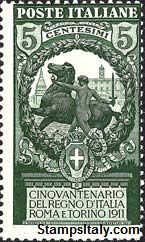 Italy Stamp Scott nr 120 - Francobolli Sassone nº 93 - Click Image to Close