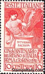 Italy Stamp Scott nr 121 - Francobolli Sassone nº 94 - Click Image to Close