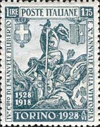 Italy Stamp Scott nr 207 - Francobolli Sassone nº 236 - Click Image to Close