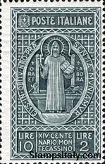 Italy Stamp Scott nr 238 - Francobolli Sassone nº 268 - Click Image to Close