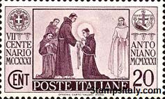 Italy Stamp Scott nr 258 - Francobolli Sassone nº 292 - Click Image to Close