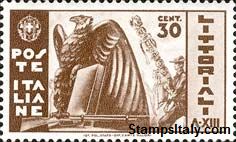 Italy Stamp Scott nr 343 - Francobolli Sassone nº 378 - Click Image to Close