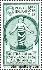 Italy Stamp Scott nr 375 - Francobolli Sassone nº 414 - Click Image to Close