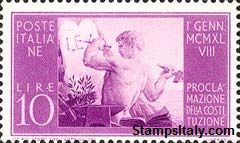 Italy Stamp Scott nr 493 - Francobolli Sassone nº 578 - Click Image to Close