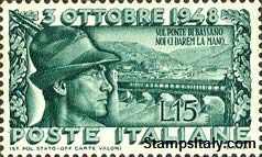 Italy Stamp Scott nr 507 - Francobolli Sassone nº 592 - Click Image to Close