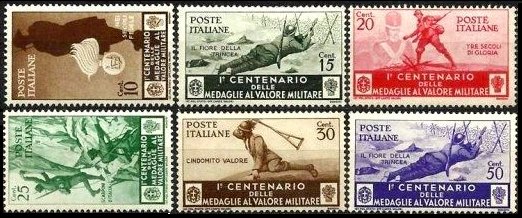 Italy Stamp Scott nr 331/336 - Francobolli Sassone nº 366/371 - Click Image to Close