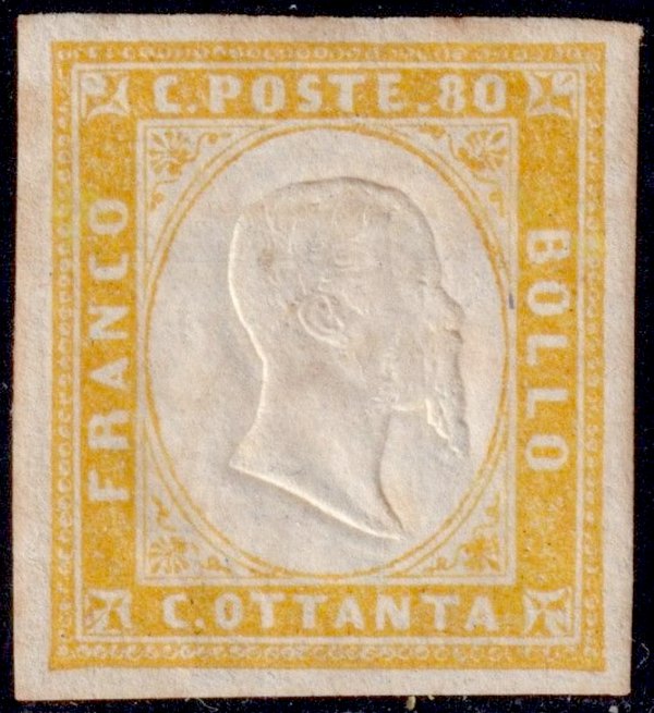 Sardinia Stamp Scott nr 14 - Francobollo Sardegna Sassone nº 17 - Click Image to Close