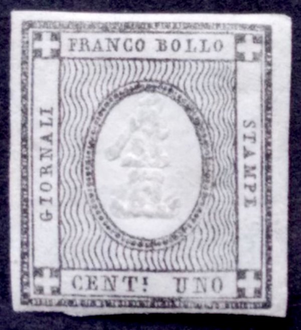 Sardinia Stamp Scott nr P1 - Francobollo Sardegna Sassone nº 19 - Click Image to Close