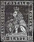 Tuscany Stamp Scott nr 10 - Francobollo Toscana Sassone nº 10